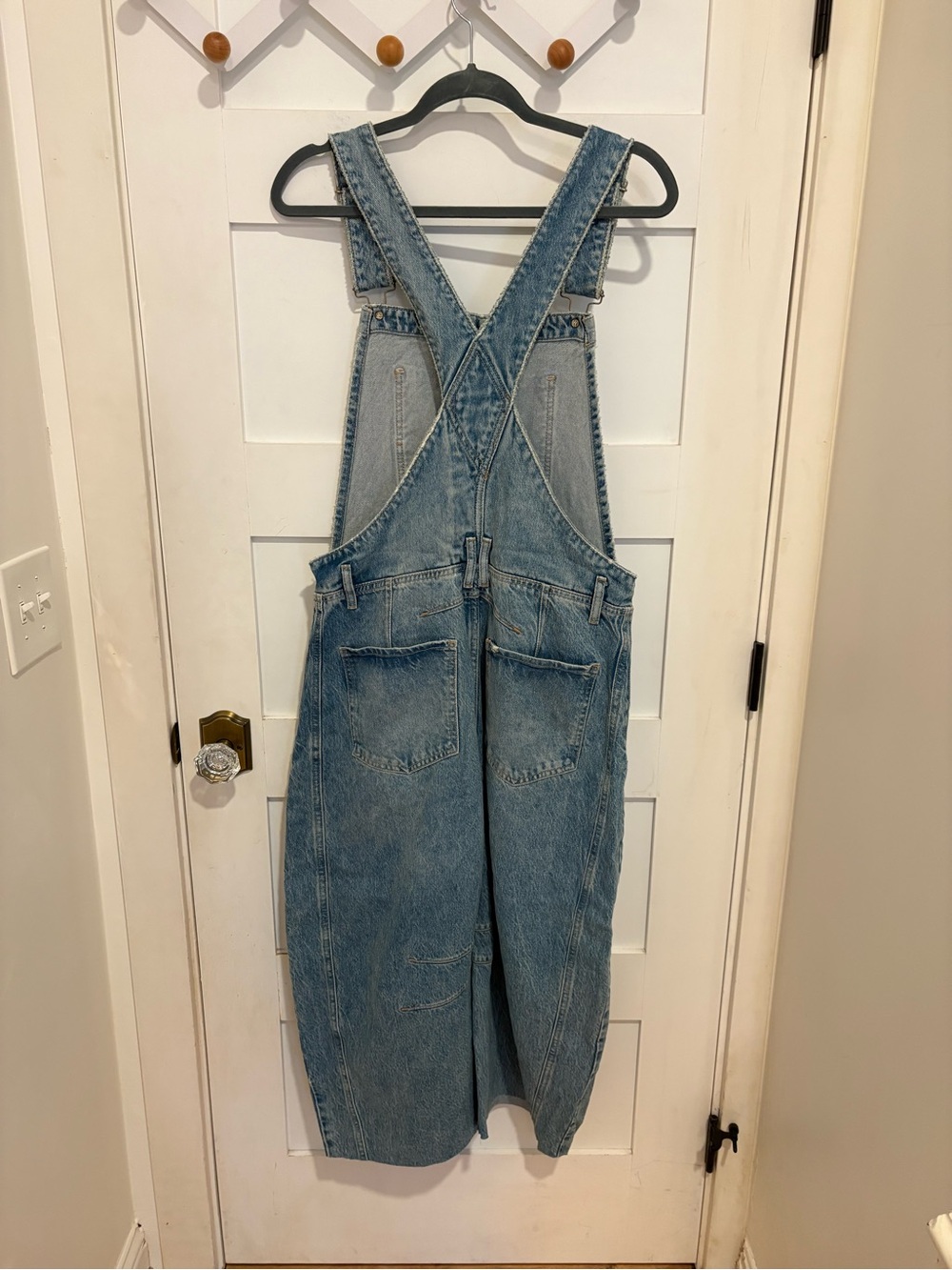 NWOT We The Free Good Luck Barrel Light Blue Denim Overalls - Picture 2 of 11